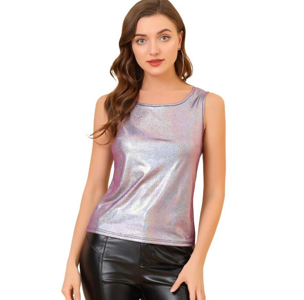 #2-7 MSRP $40 NWT ALLEGRA K METALLIC SHIMMER TANK TOP ♡SIZE S♡